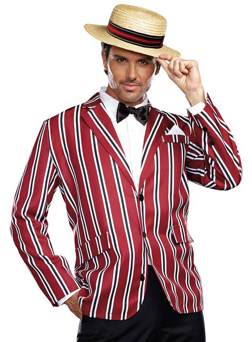 Men's Good Time Charlie 1920's Barbershop Costume - Close Up Image