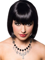 Silver Crosses Gothic Vampire Necklace - Front View