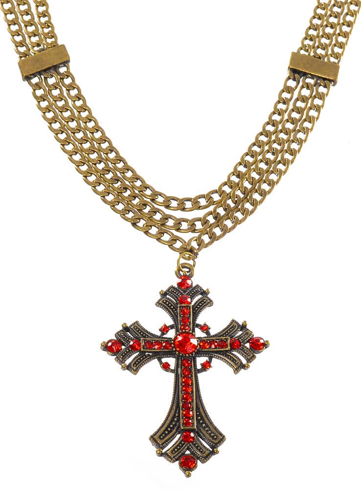 Gothic Cross Deluxe Necklace Genuine Elevate Costumes - Main Image