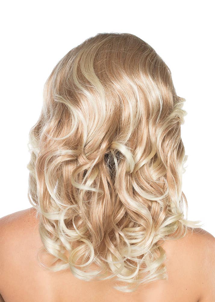 Diana Deluxe Wavy Blonde Fashion Wig - Back Image