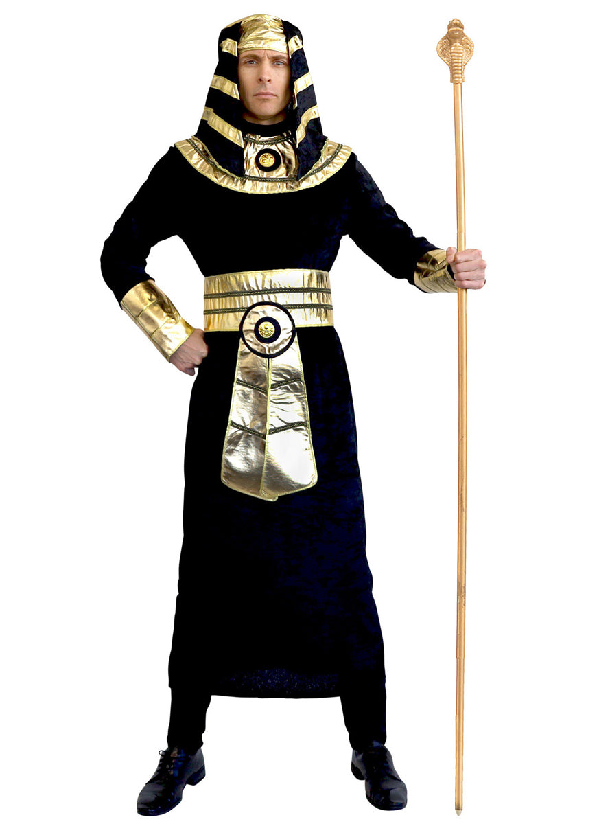 Black and Gold Ancient Egyptian Men's Costume - Main Image