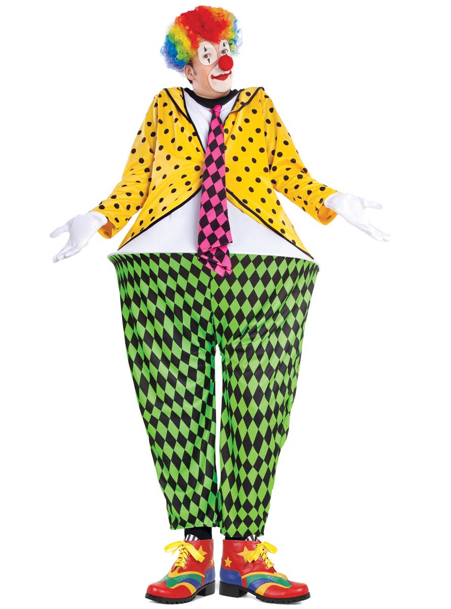 Deluxe Rainbow Coloured Men's Clown Shoes - Alternate Image