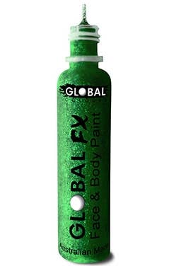 Emerald Green Glitter Tube with Applicator Face and Body Makeup - Alternative Image