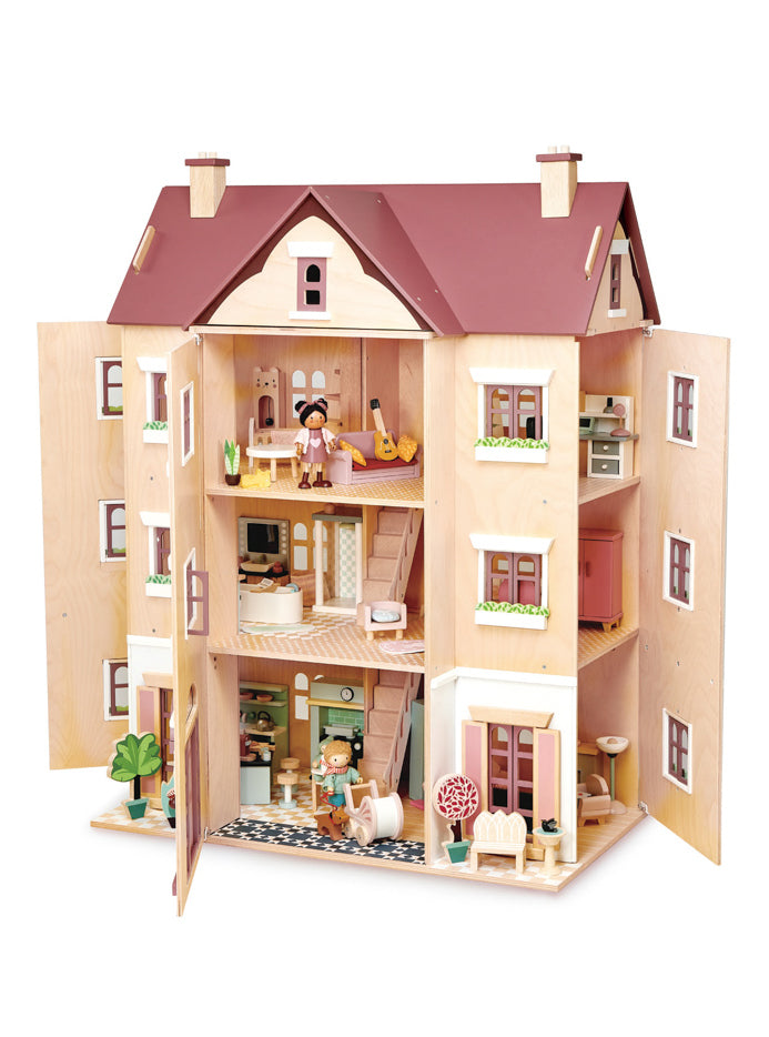 Fantail Hall Childrens Wooden Doll House Set - Alternate Image