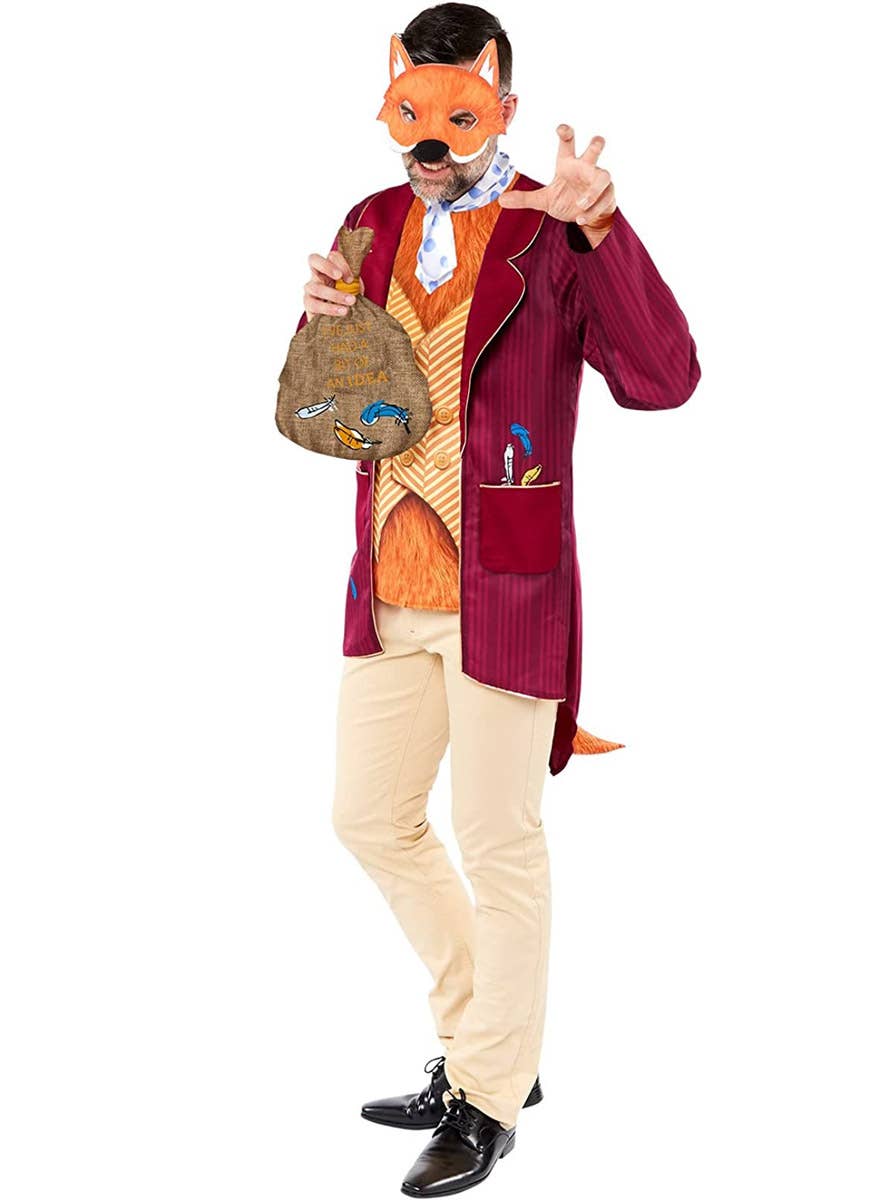 Image of Roald Dahl Fantastic Mr Fox Men's Book Week Costume - Alternate Front View