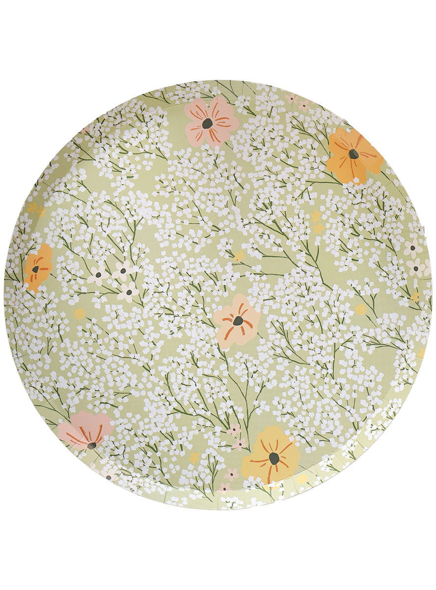 Floral Baby 8 Pack Paper Plates – Main Image