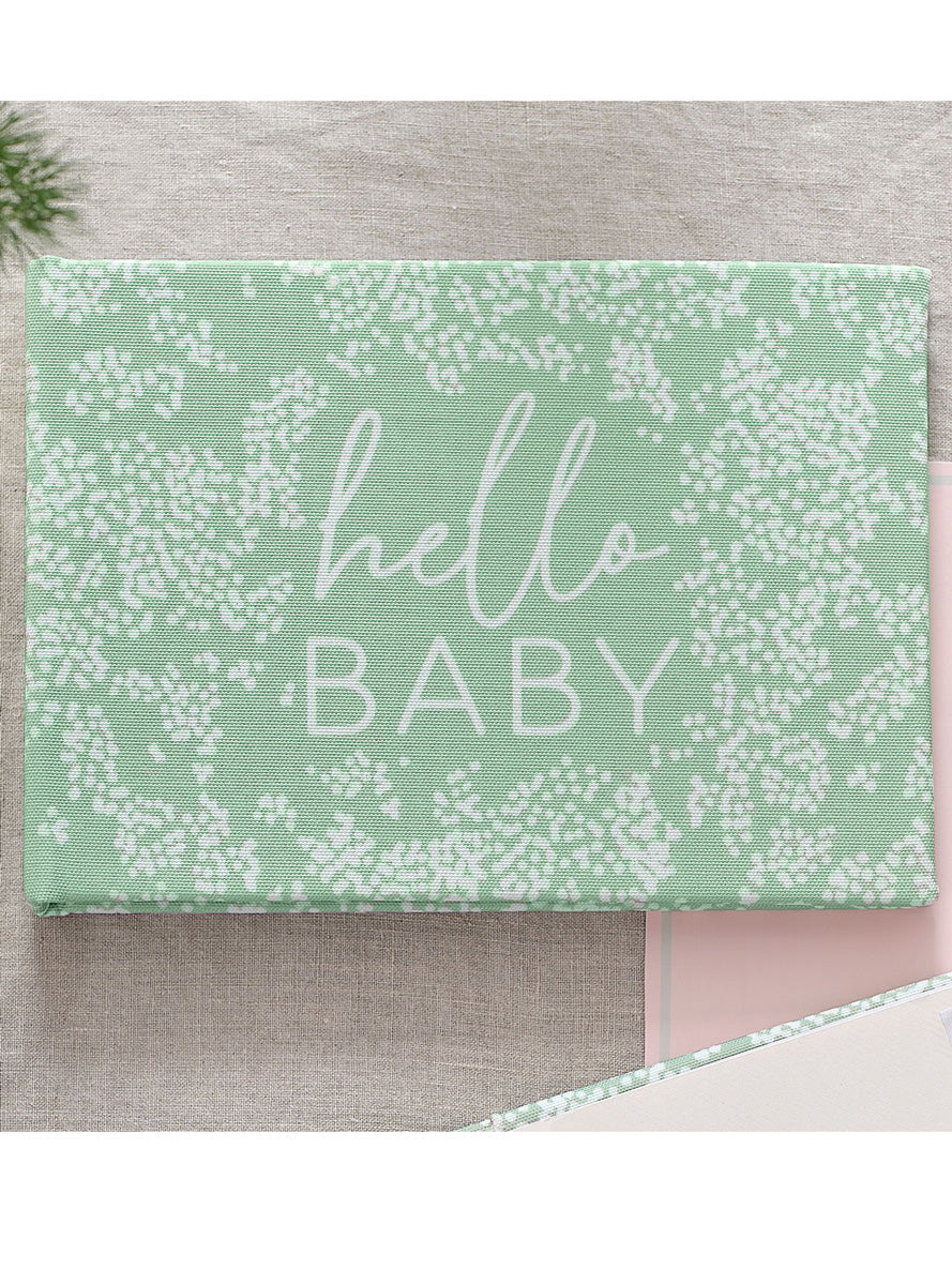 Floral Hello Baby Green 24 Page Photo Album – Lifestyle Image