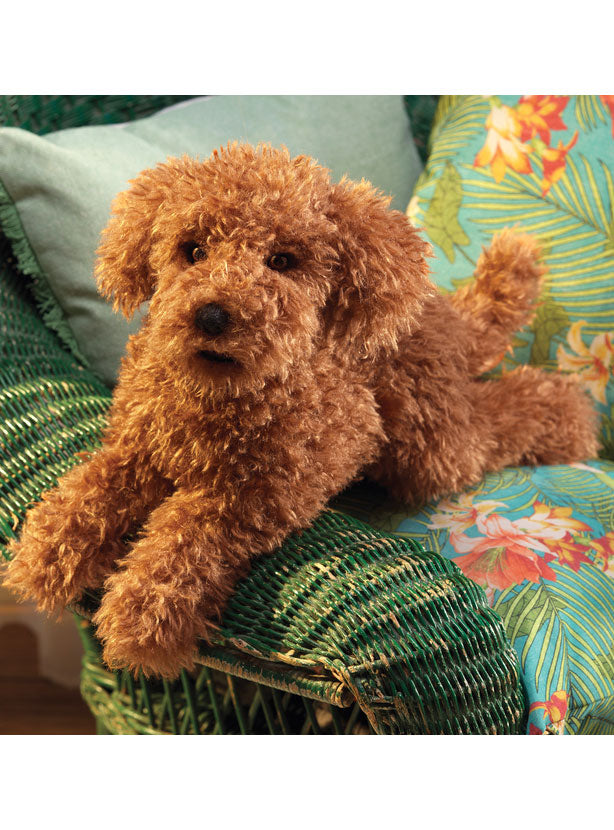 Fluffy Poodle Puppy Puppet - Lifestyle Image