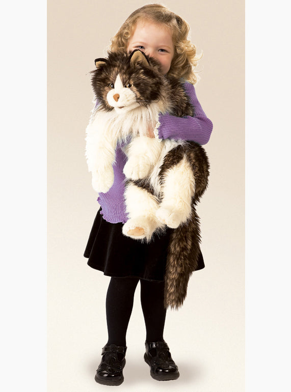 Fluffy Ragdoll Cat Large Plush Puppet