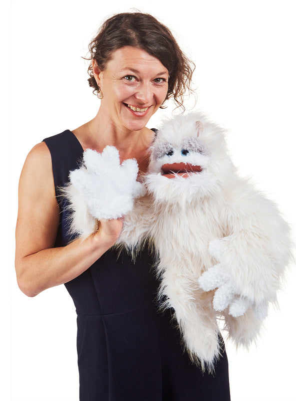 Fluffy White Yeti Hand Puppet - Alternate Image 3
