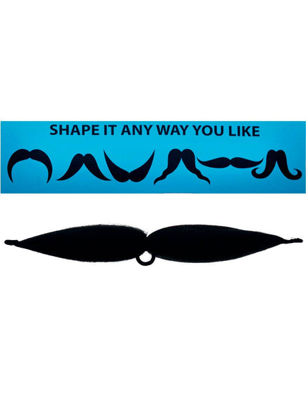 Custom Shape Black Faux Hair Costume Moustache