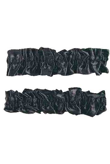 Black Satin Gangster Garters Main Image