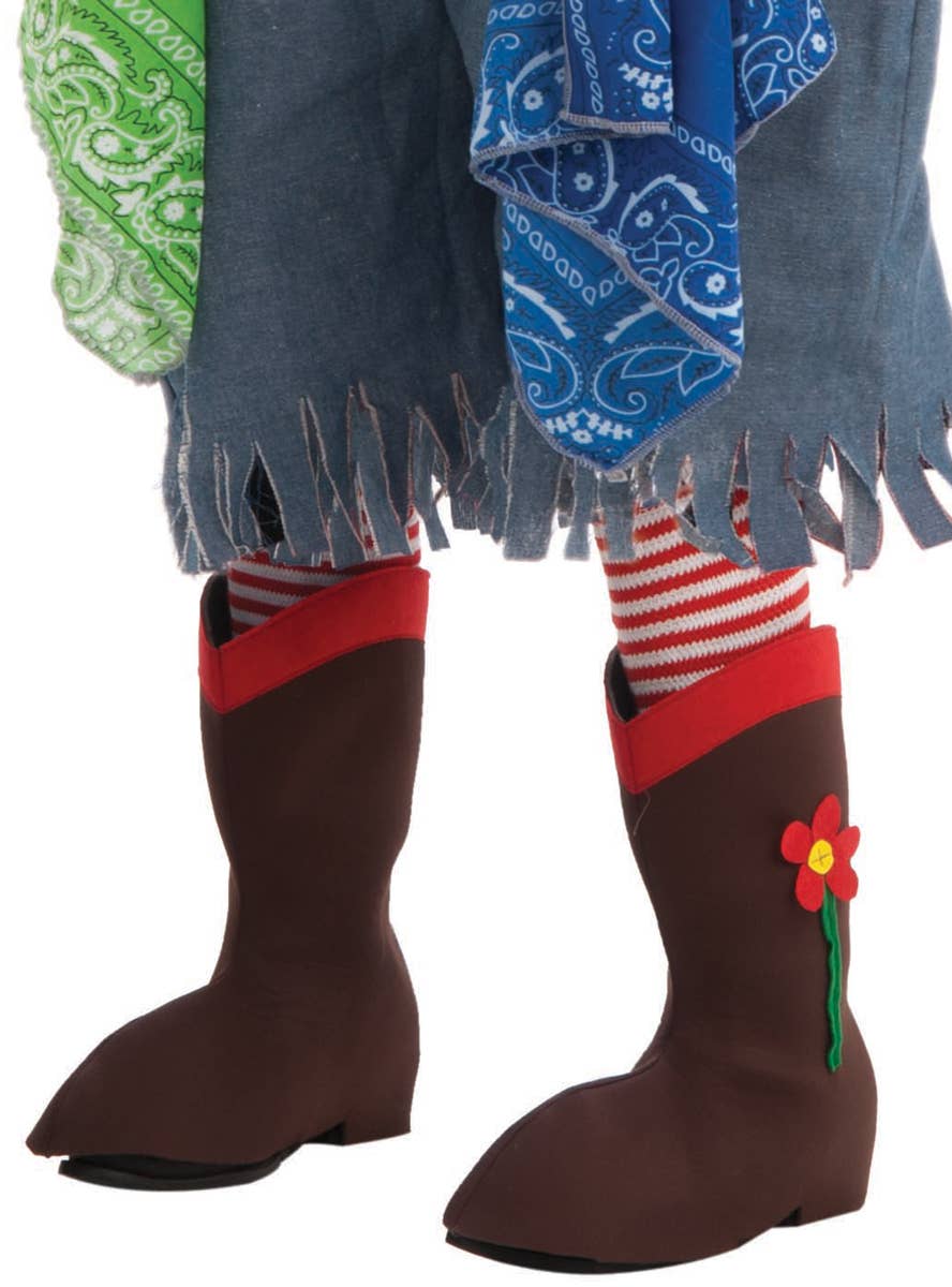 Rodeo Clown Costume Fancy Dress Costume Front Boot Cover View