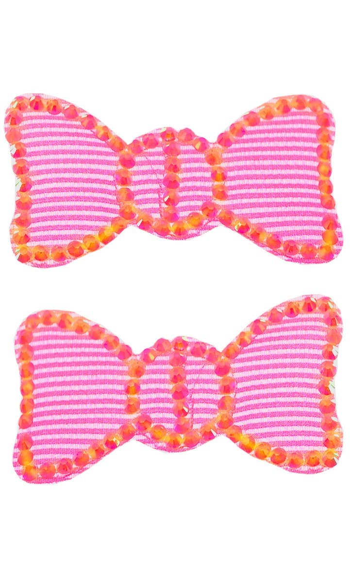 Image of Club Candy Neon Pink Hair Cling Bow