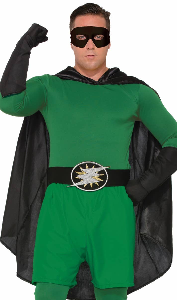 Bright Green Adult's Superhero Satin Boxer Shorts Costume Accessory Alt Image