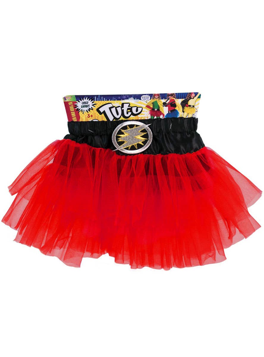 Girls Red Superhero Tutu Book Week Costume Accessory Image