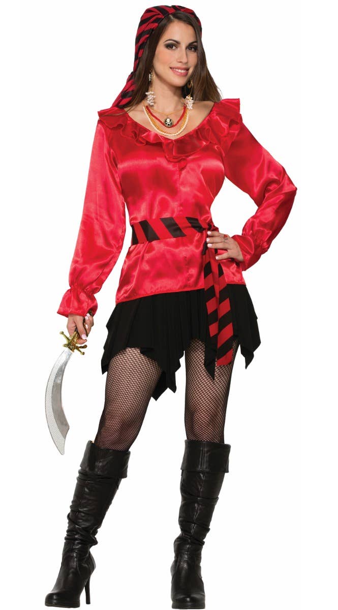 Red Pirate Blouse - Front