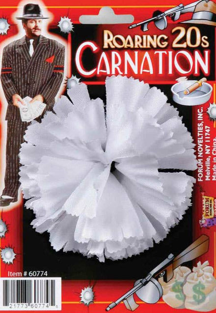 1920s Gangster White Flower Costume Accessory - Main Image