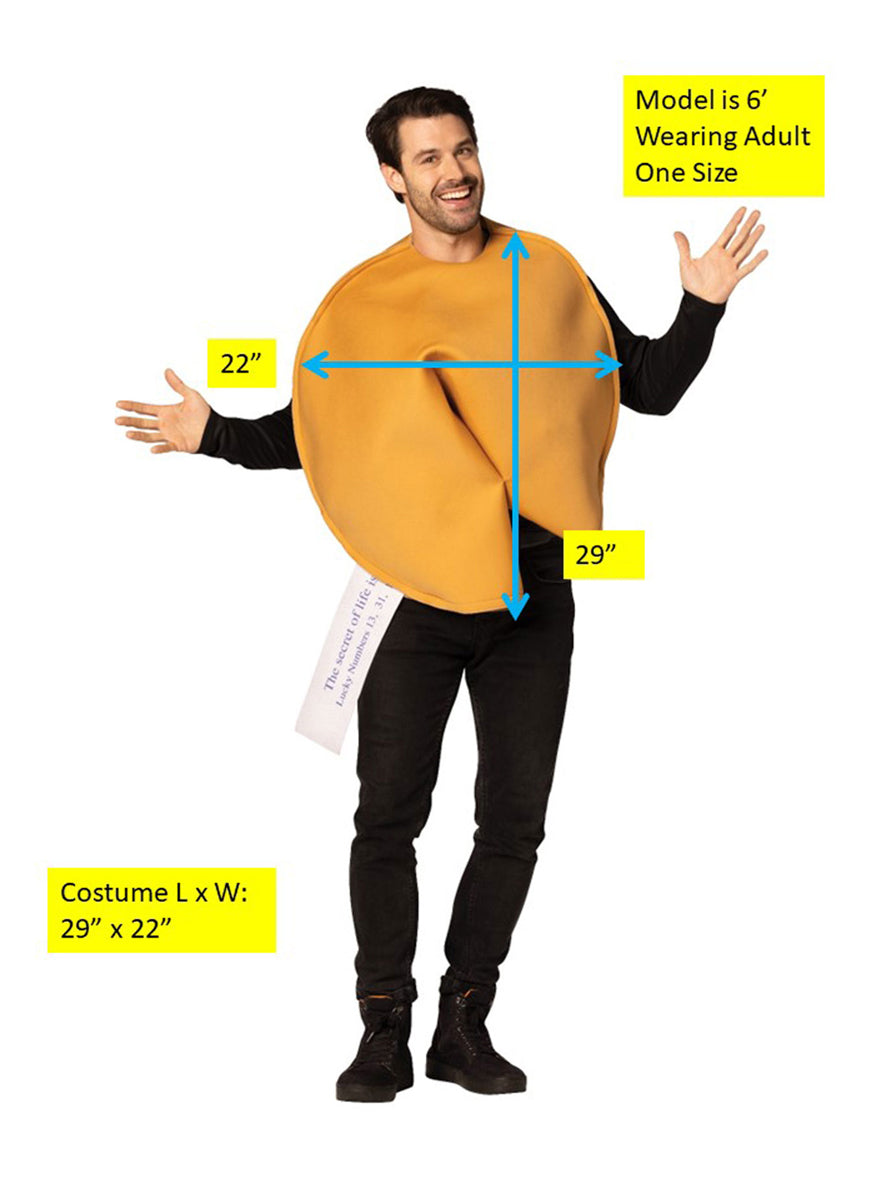 Fortune Cookie Novelty Adults Costume - Alternative Image