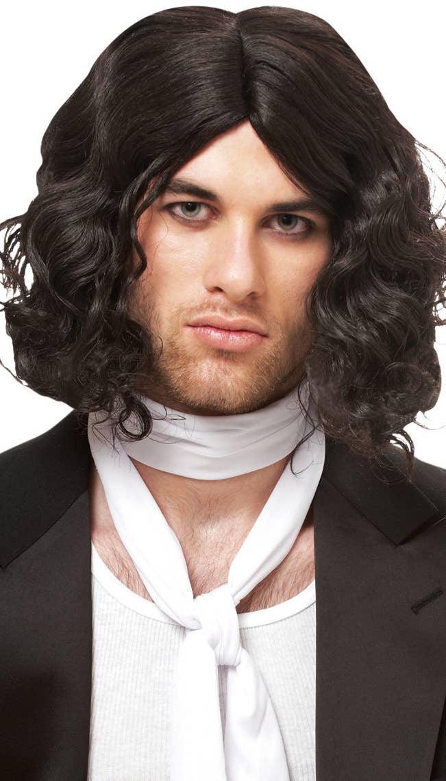 Short Curly Men's Black Wig