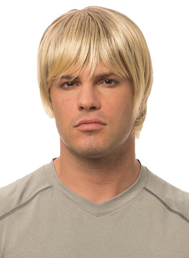 Natural Blonde Men's Short Costume Wig Main Image