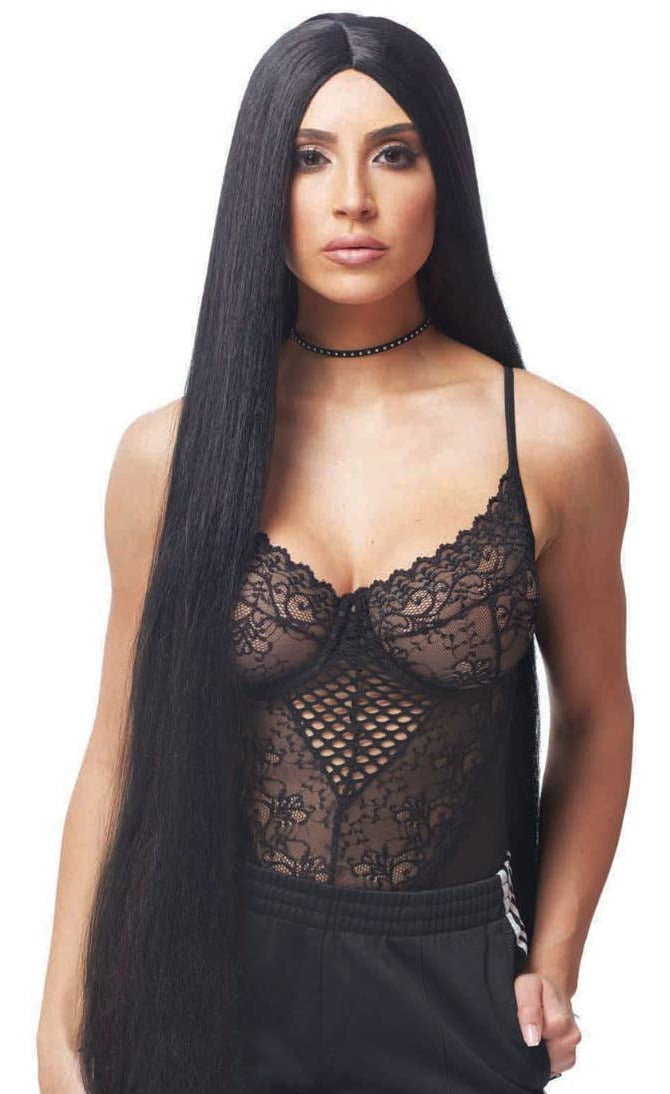 Reality Kim Kardashian West Long Black Glamour Women's Wig Main Image