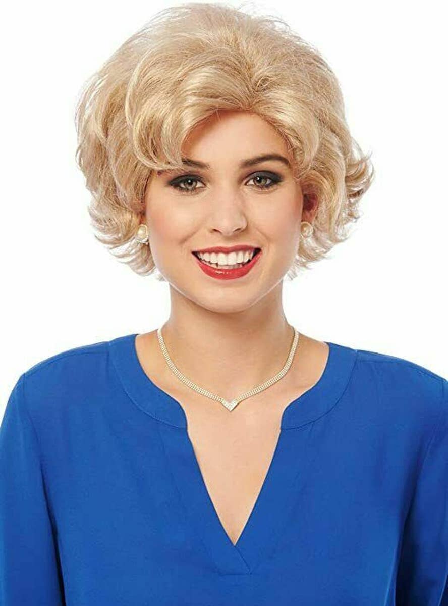 Golden Girls Rose Womens Curly Blonde Costume Wig