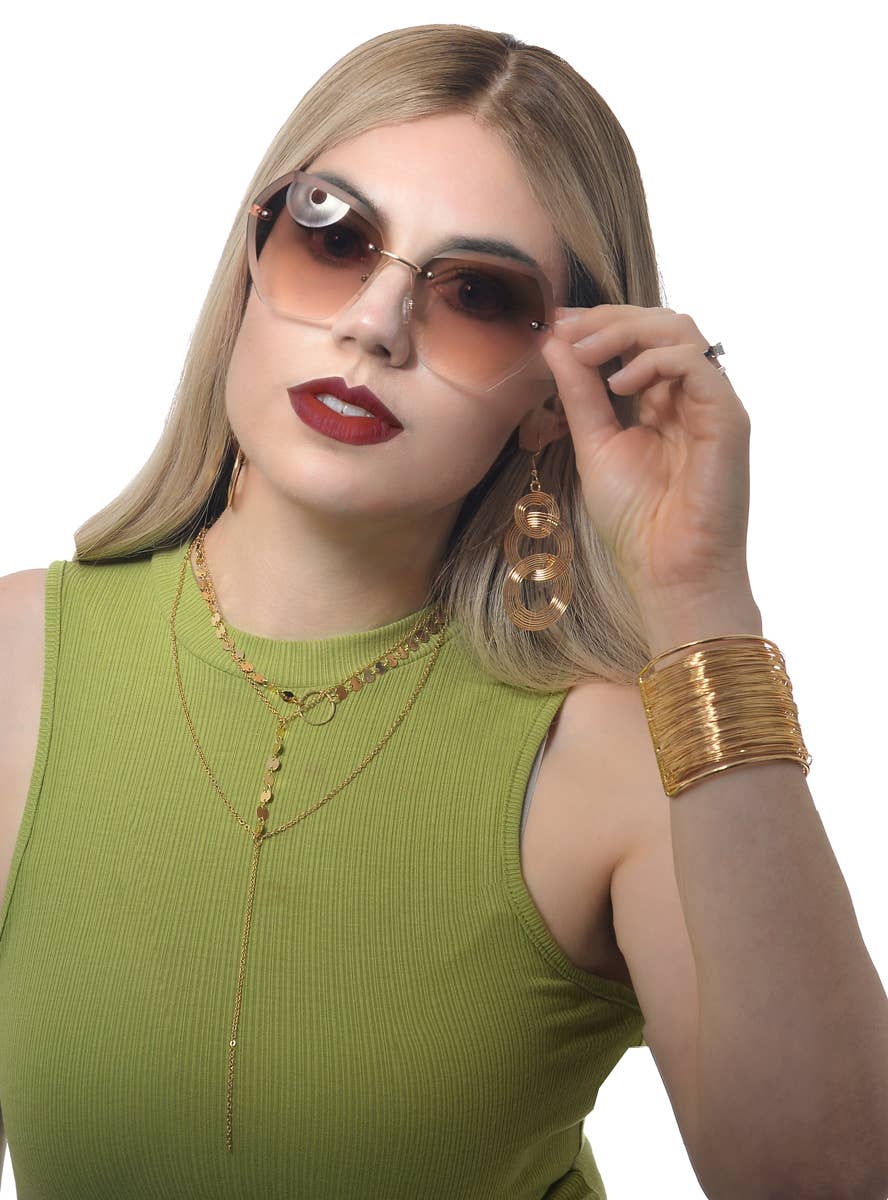 Amber Brown 1970s Costume Glasses - Main Image