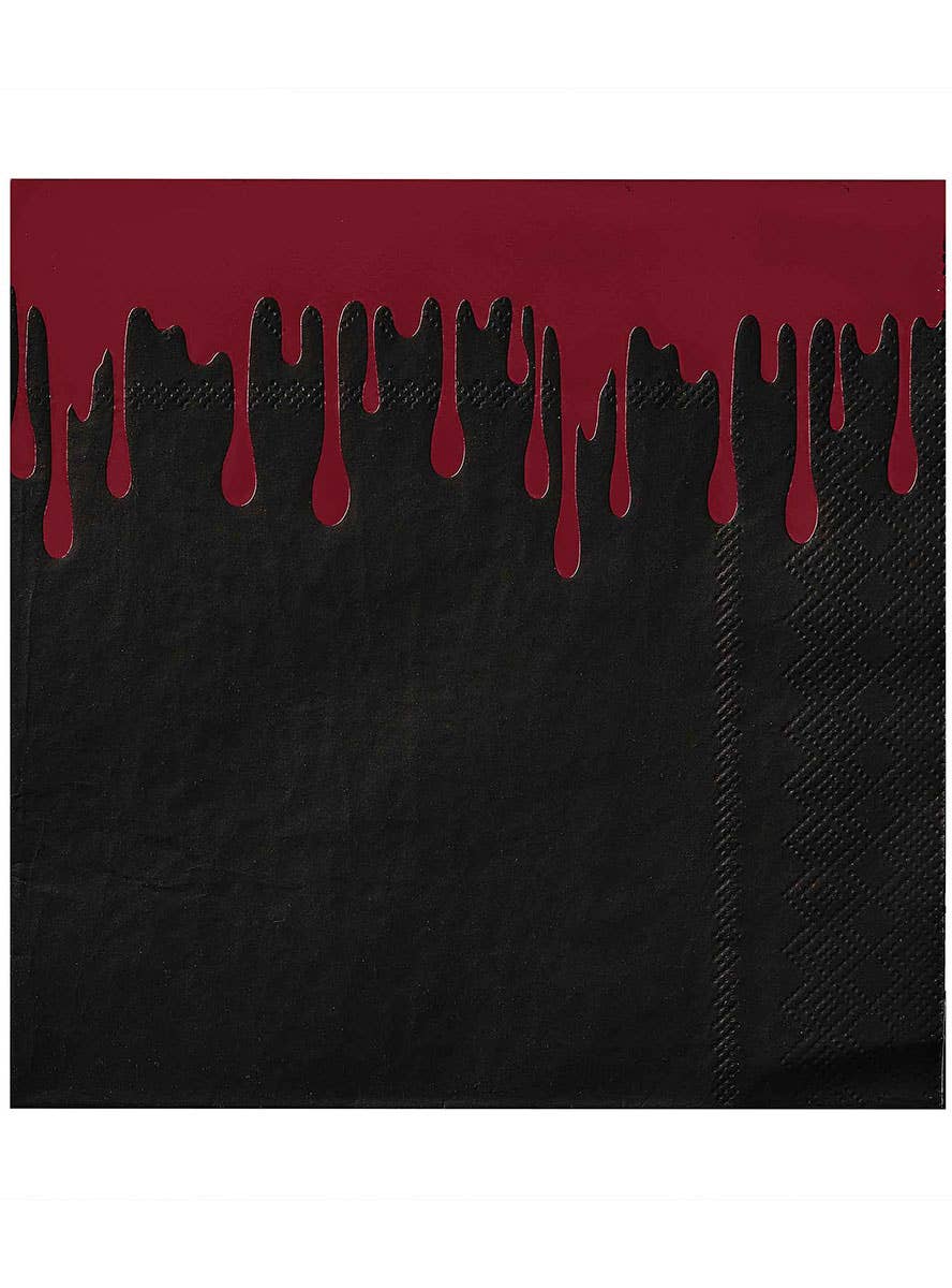 Image of Fright Night Blood Drip 16 Pack Halloween Napkins - Main Image