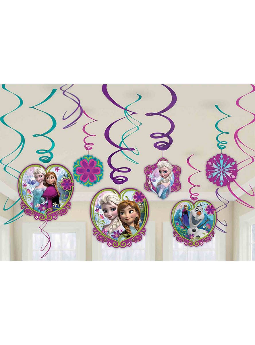 Image Of Frozen Hanging Spirals Party Decoration