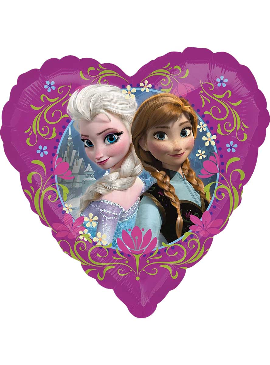 Image Of Frozen Heart Shape 45cm Foil Party Balloon