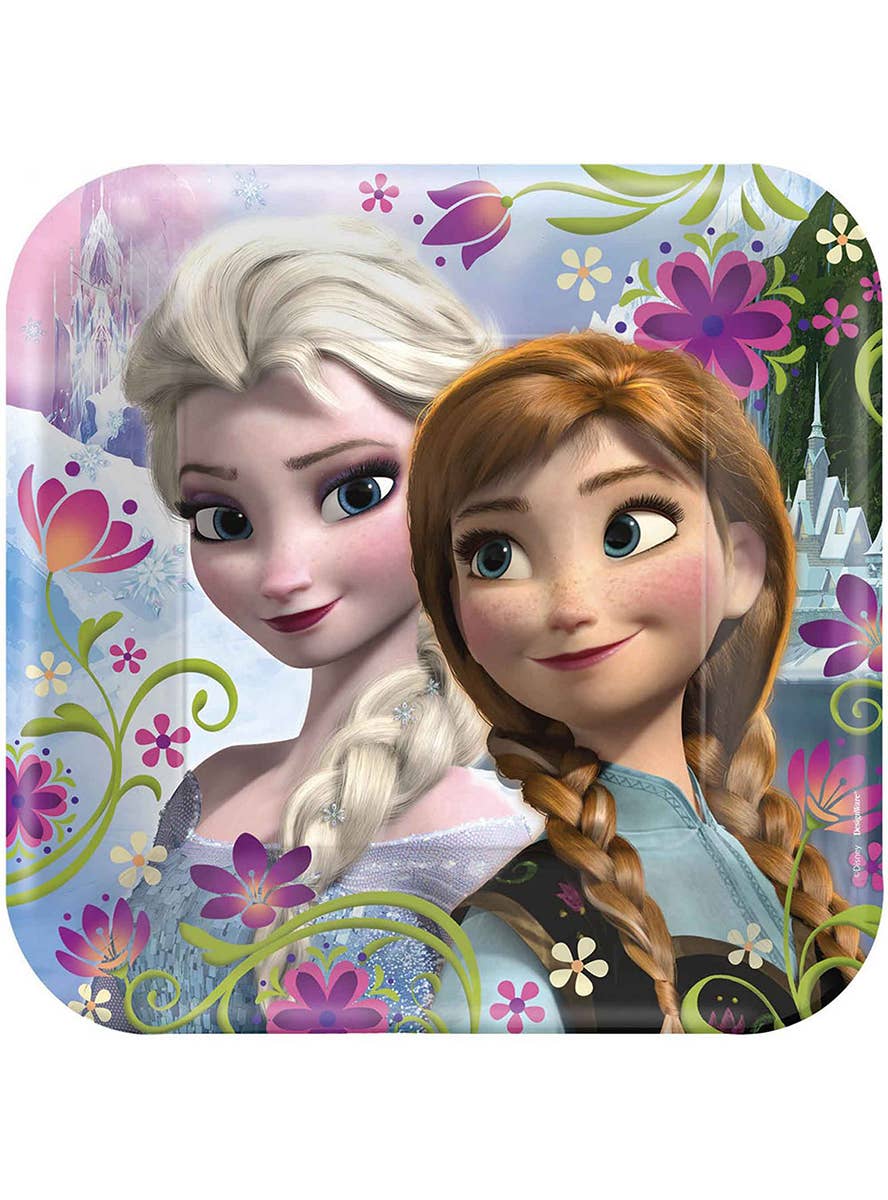 Image Of Frozen Pack of 8 Large 23cm Square Paper Plates