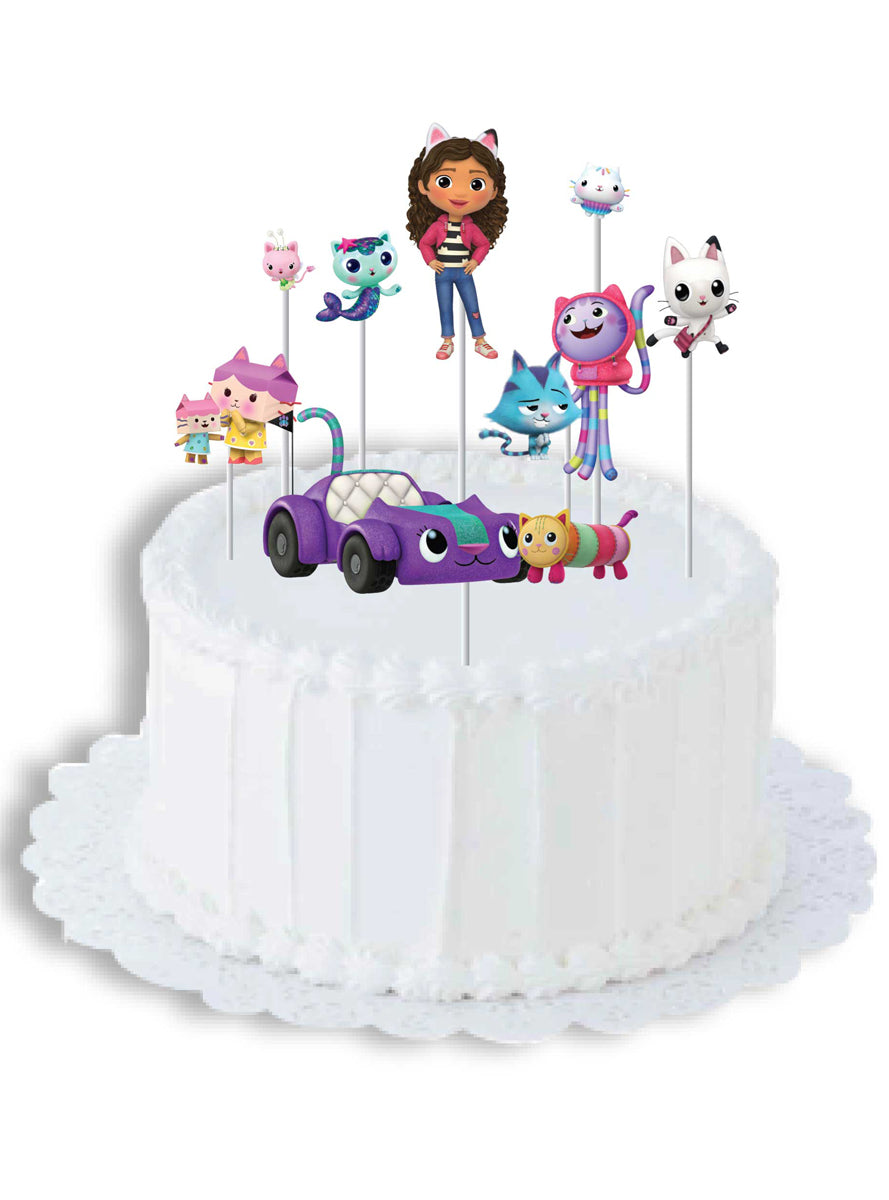 Gabbys Dollhouse Cake Decoration Kit 8 Pack - Main Image