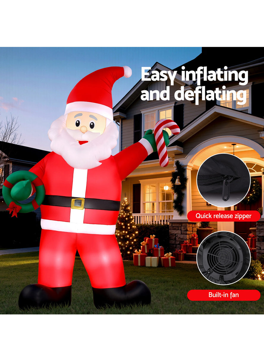 Giant Santa Claus Inflatable Christmas Decoration 380cm - Info Image 2