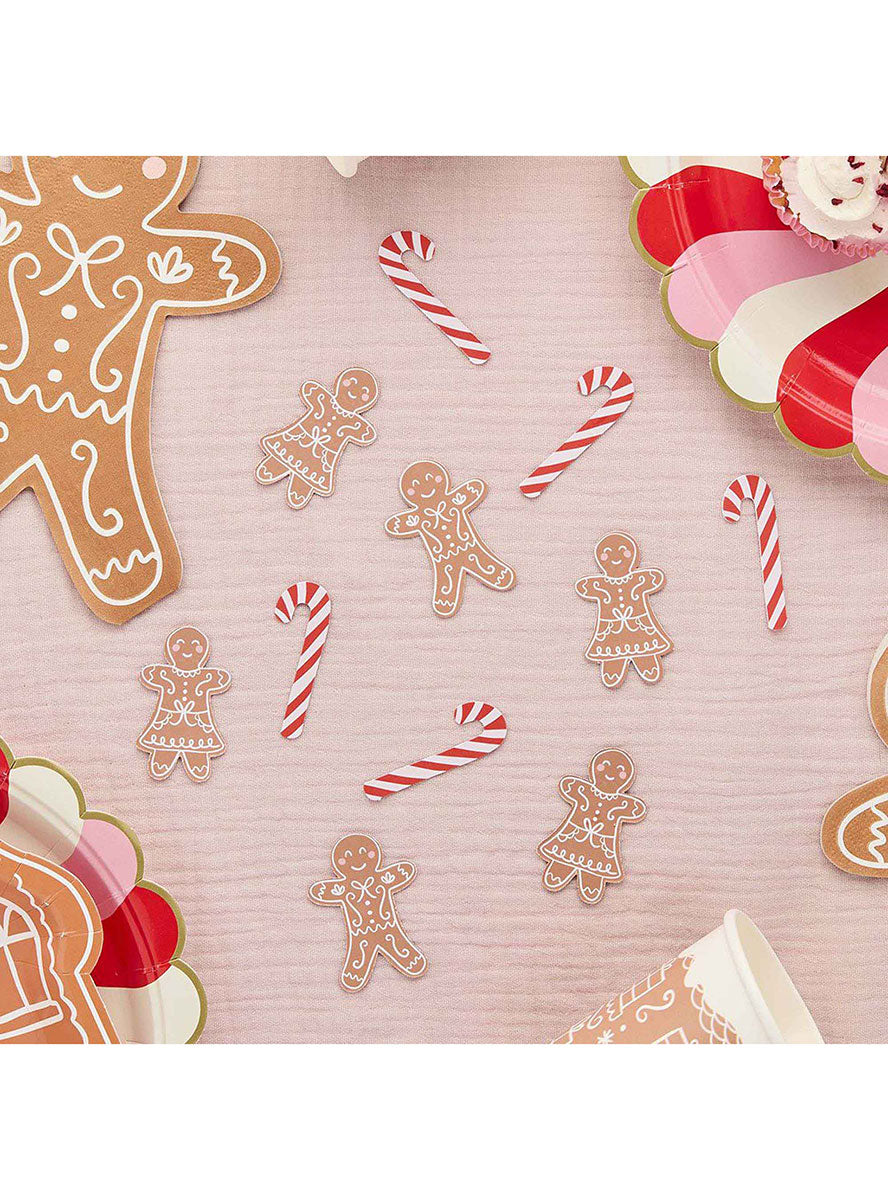 Gingerbread People Christmas Table Scatters 10g – Lifestyle Image