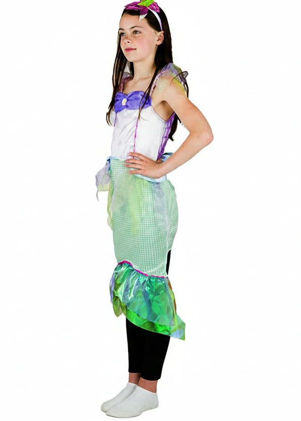 Girls Cute Mermaid Dress Up Costume Side Image