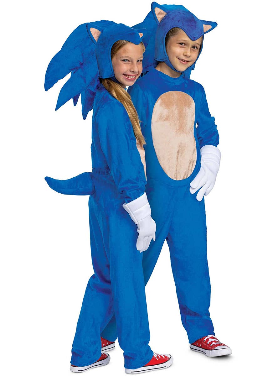 Image of Licensed Girls Deluxe Sonic the Hedgehog Movie Costume - Alternate View