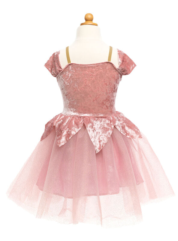Girls Dusty Rose Ballerina Costume - Back Image
