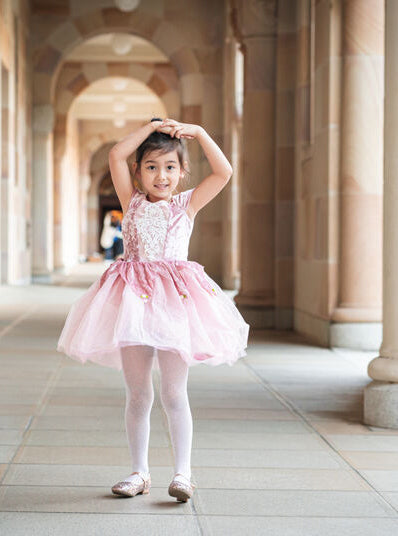 Girls Dusty Rose Ballerina Costume - Lifestyle Image 2