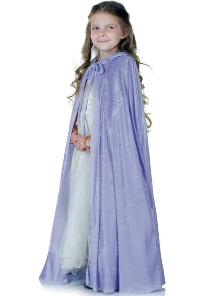 Image of Luscious Lavender Purple Velvet Girls Costume Cape