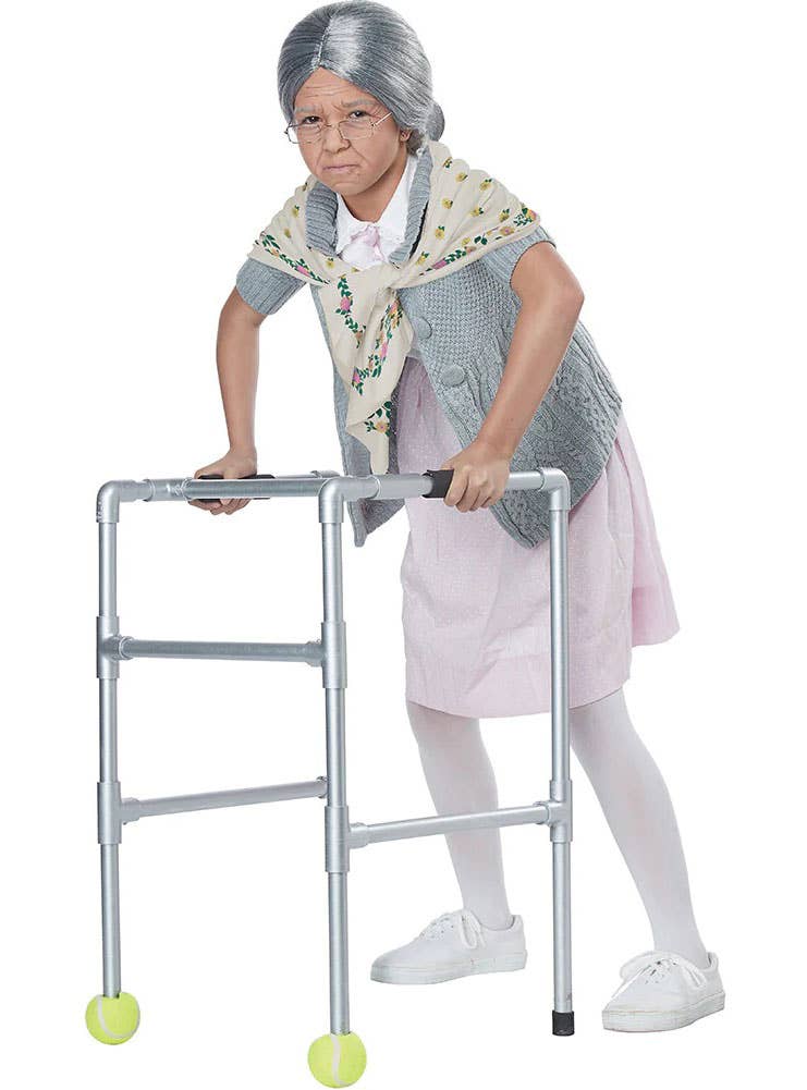 Image of Babushka Girl's Old Lady Costume Accessory Kit - Alternate Image 1