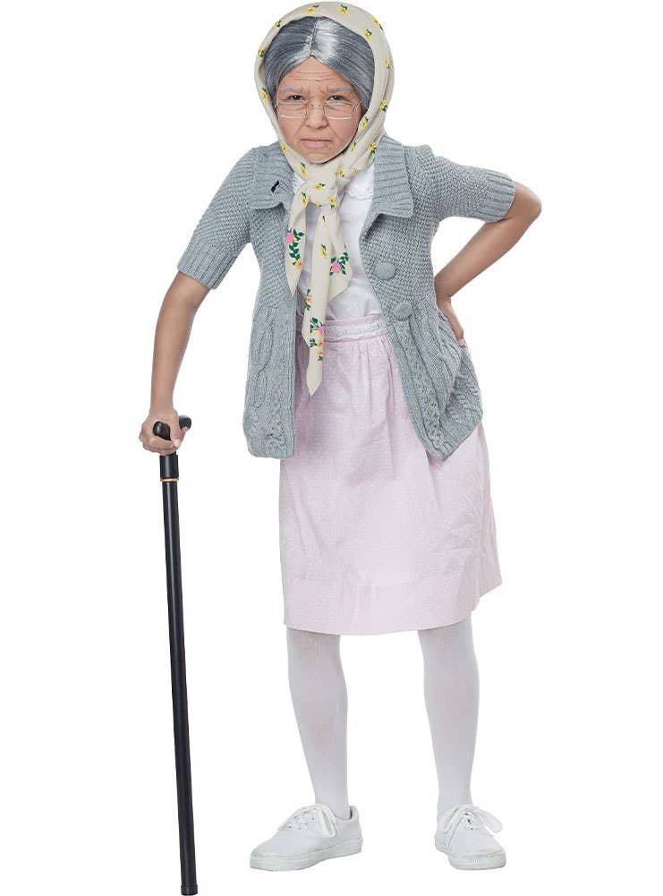 Image of Babushka Girl's Old Lady Costume Accessory Kit - Alternate Image 2
