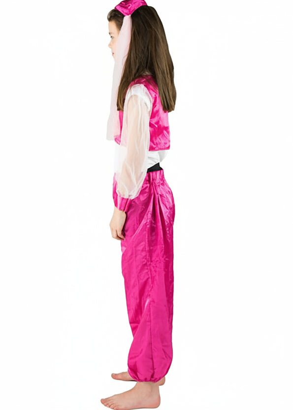 Girls Pink Arabian Dancer Dress Up Costume Side Image