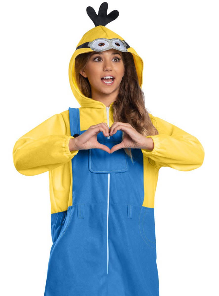 Image of Minions Rise of Gru Girls Minion Costume - Close Up Image