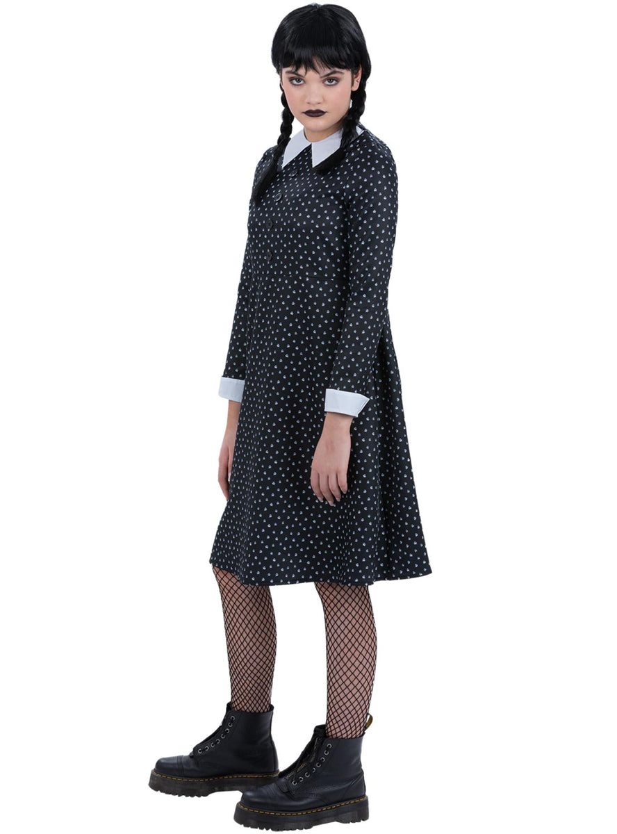 Girls Wednesday Addams Costume - Side Image