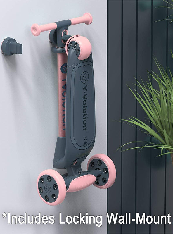 Glider Nua Pink 3 Wheeler Scooter - Wall Mount Image 1
