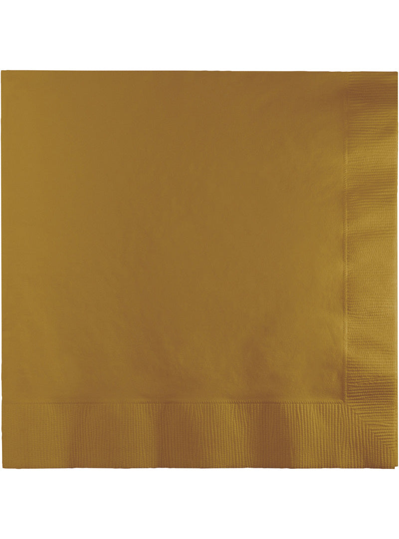 Glittering Gold 50 Pack Lunch Napkins – Main Image