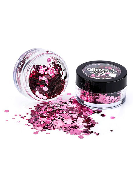 Glittler Me Up Chunky Metallic Pink Loose Glitter Shaker - Main Image