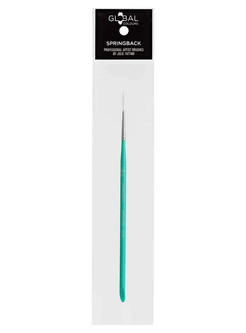 Global Colours Long Script Liner Springback Bodyart Brush - Packaging Image