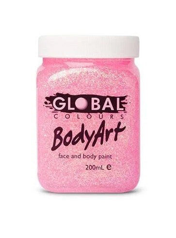 Global Colours Pink Glitter Face Paint 200ml - Main Image